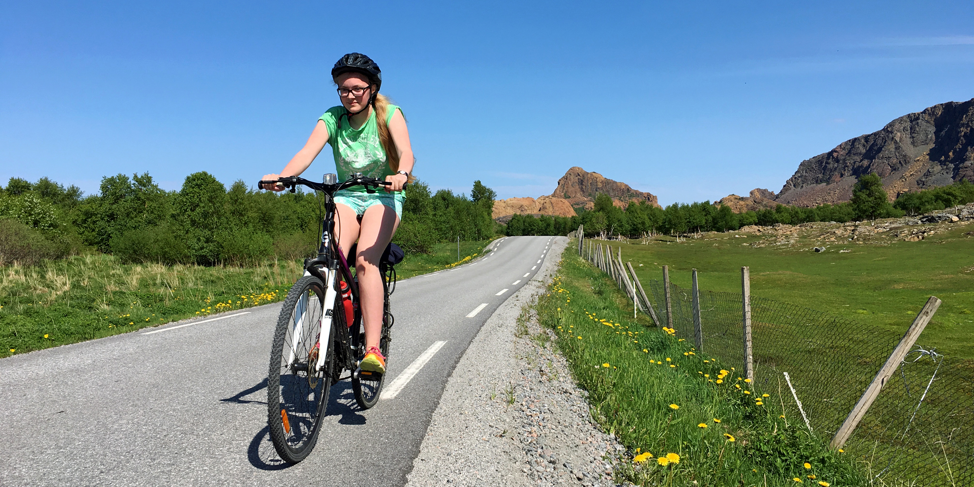 Leka rundt på sykkel